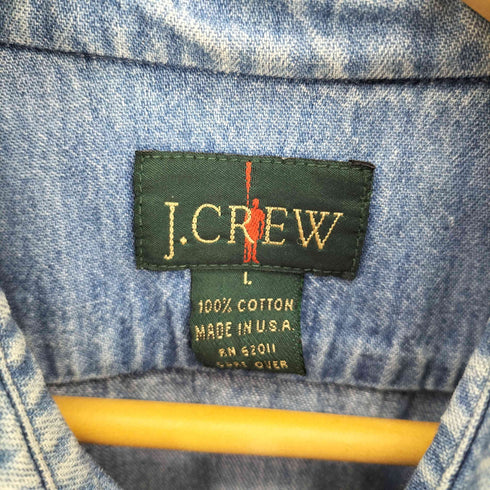 ジェイクルー J.CREW 90S 巨人タグ USA製 B.D. L/S デニム シャツ メンズ import:L